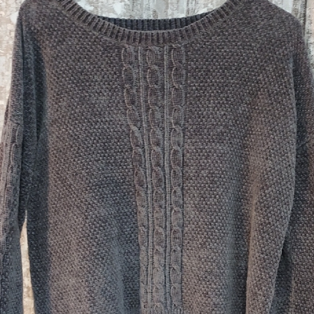 Pink Rose Charcoal Textured Sweater